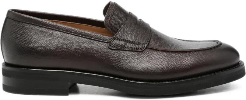 Ferragamo Leren loafers Bruin