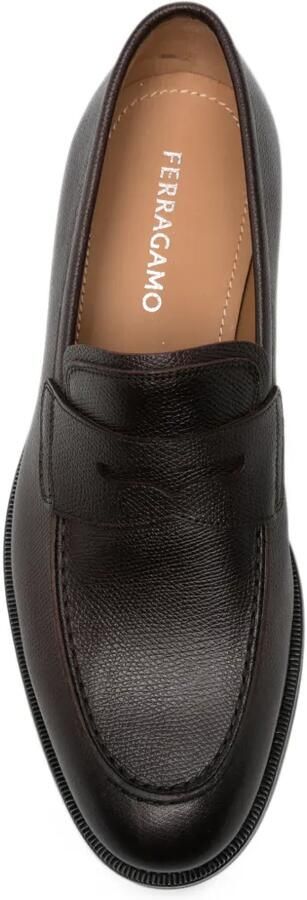 Ferragamo Leren loafers Bruin - Foto 4