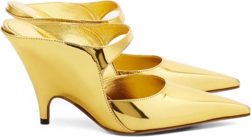 Ferragamo Graphic wedge mules Goud