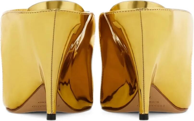 Ferragamo Graphic wedge mules Goud - Foto 2