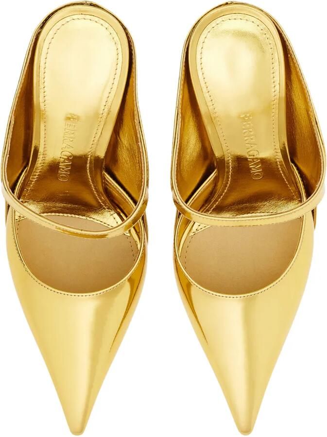 Ferragamo Graphic wedge mules Goud - Foto 3