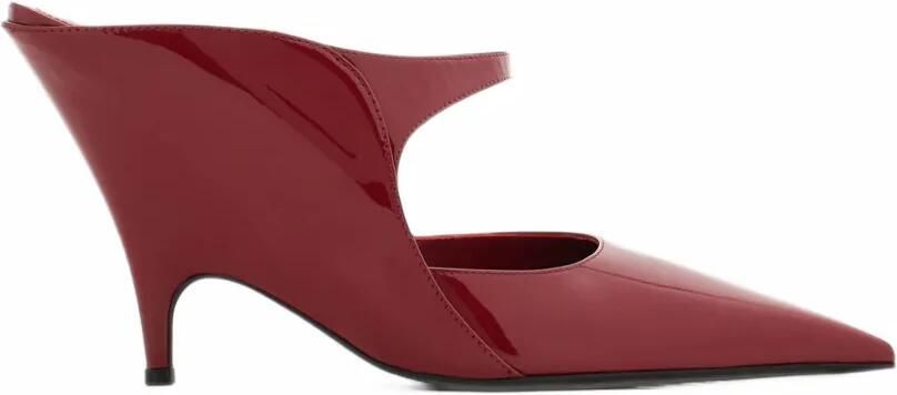 Ferragamo graphic wedge mules Rood