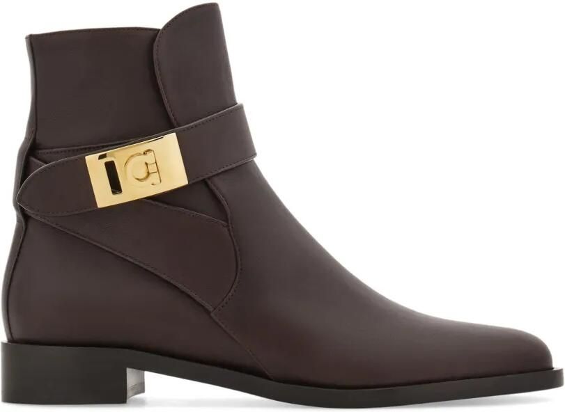 Ferragamo Hug laarzen met gesp Bruin