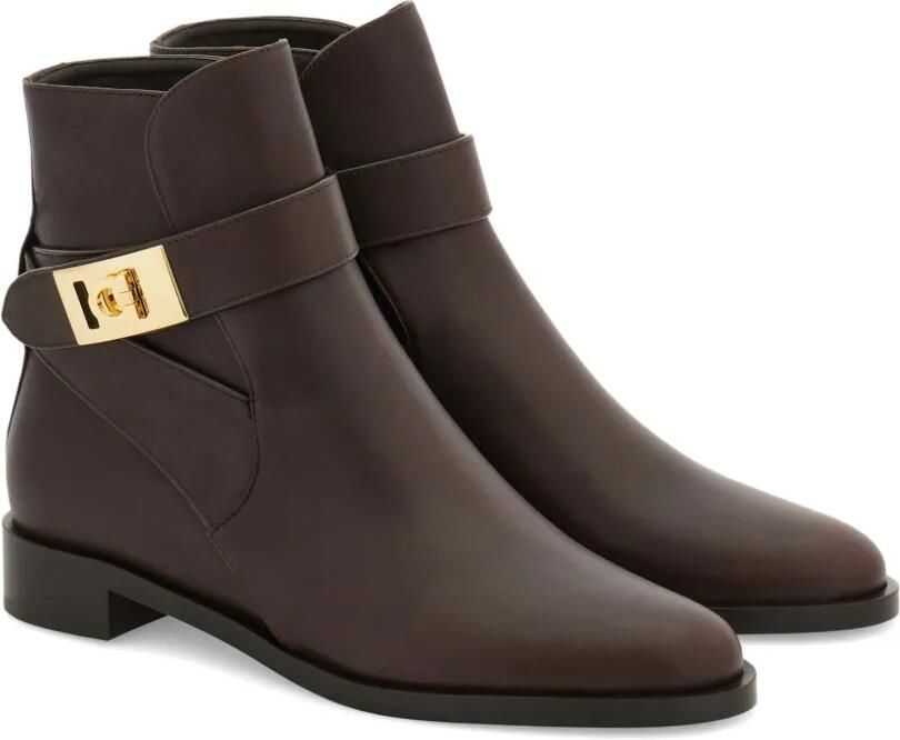 Ferragamo Hug laarzen met gesp Bruin - Foto 3