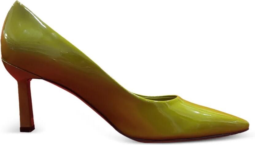 Ferragamo Justina patent leather pumps Groen