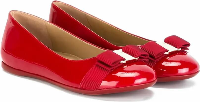 Ferragamo Kids Varina mini-ballerina's Rood