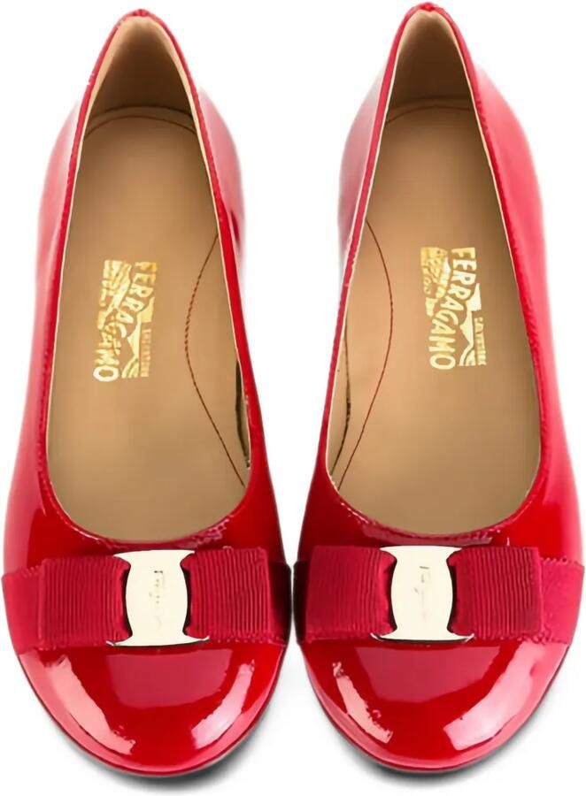 Ferragamo Kids Varina mini-ballerina's Rood - Foto 2