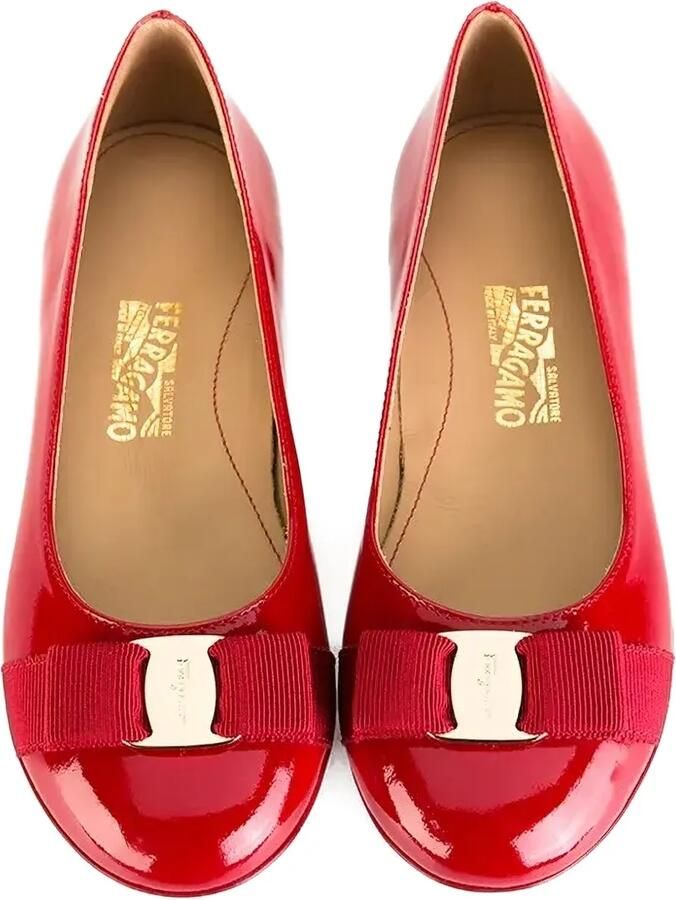 Ferragamo Kids Varina ballerina's Rood - Foto 2