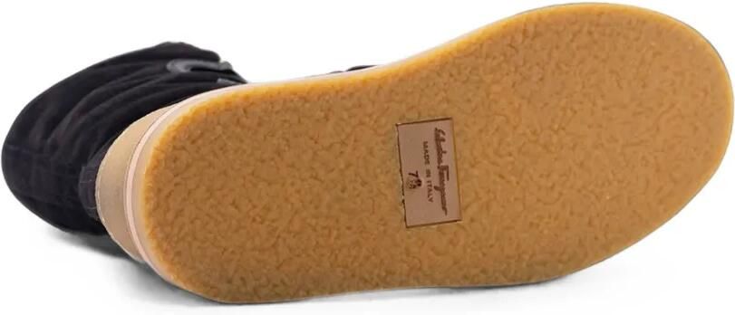 Ferragamo Laarzen met ronde neus Zwart - Foto 5