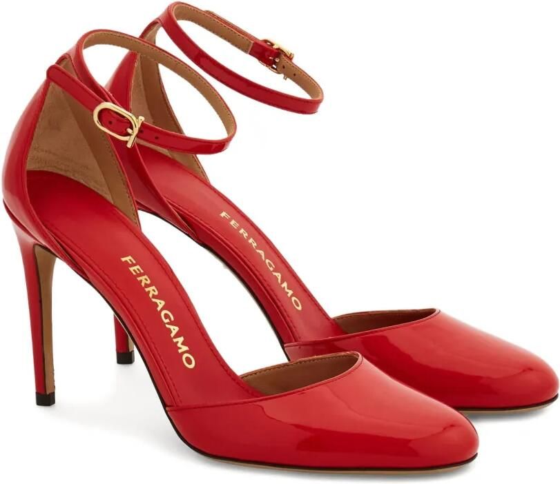 Ferragamo Lakleren pumps Rood - Foto 5