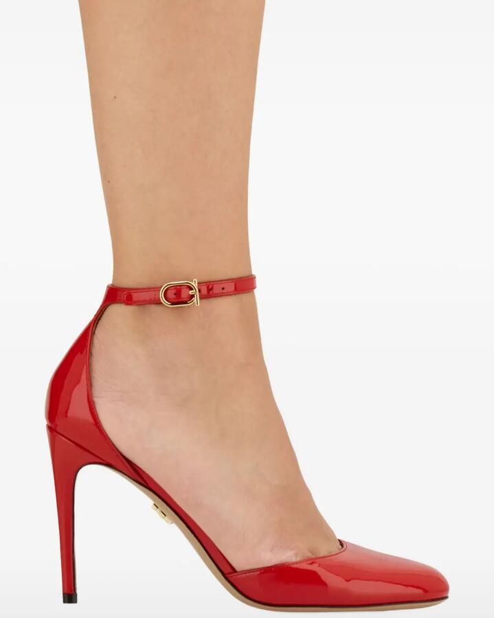 Ferragamo Lakleren pumps Rood - Foto 3