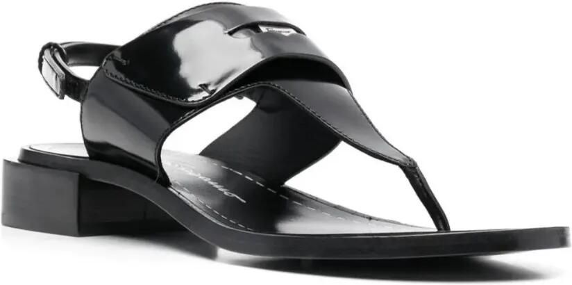 Ferragamo Lakleren sandalen Zwart - Foto 2