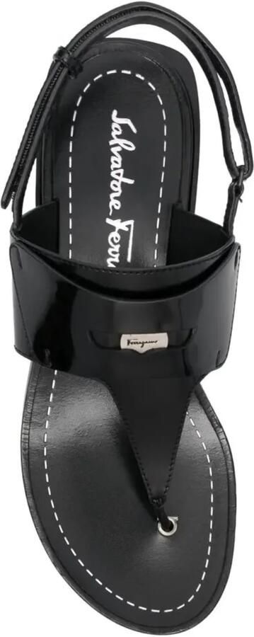 Ferragamo Lakleren sandalen Zwart - Foto 3