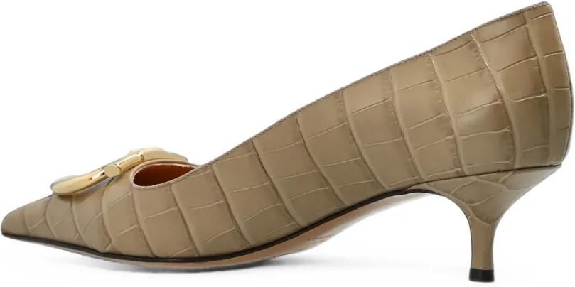 Ferragamo Lara pumps met hak Bruin - Foto 4