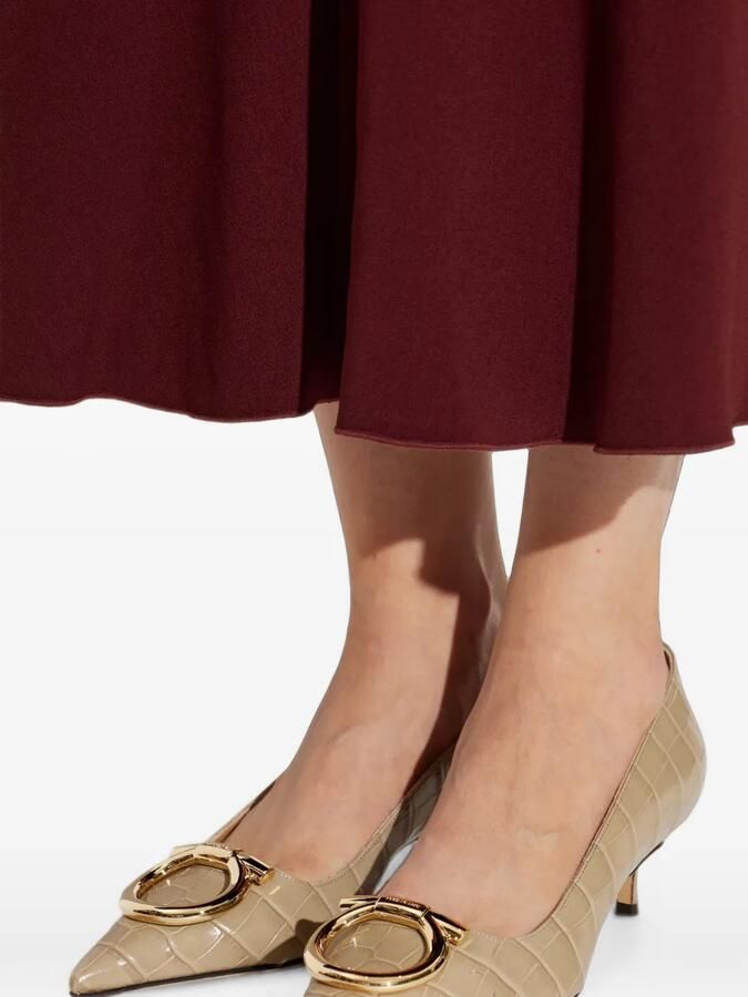 Ferragamo Lara pumps met hak Bruin - Foto 2