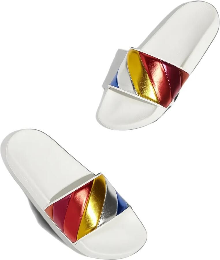 Ferragamo leather slides Rood