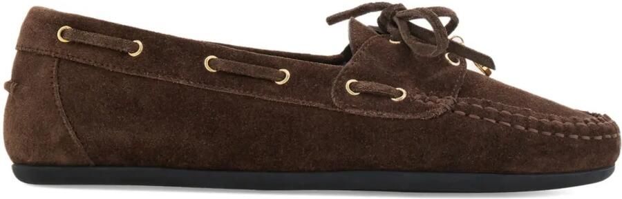 Ferragamo Leren bootschoenen Bruin