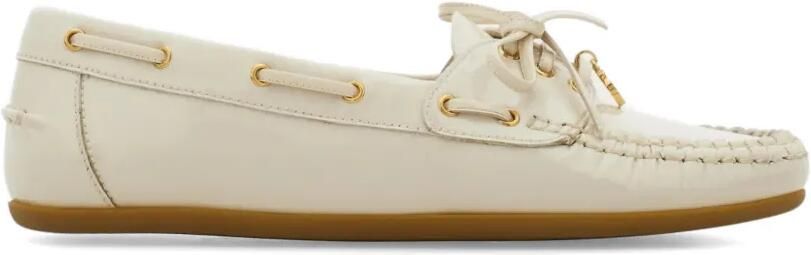 Ferragamo Leren bootschoenen Wit