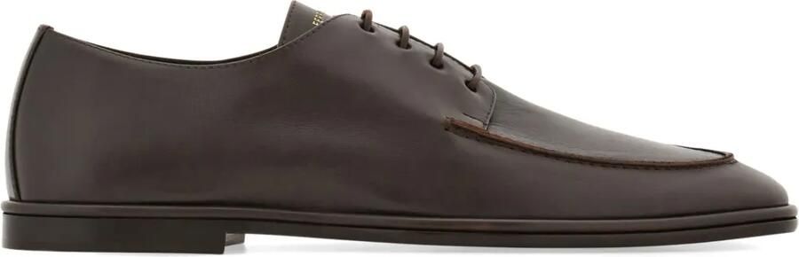 Ferragamo Leren derby schoenen Bruin