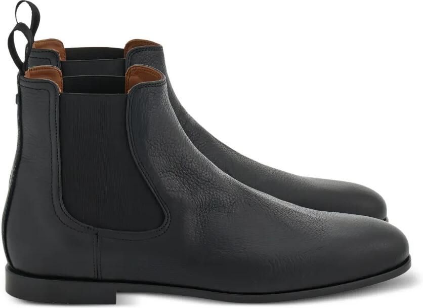 Ferragamo Leren enkellaarzen Zwart