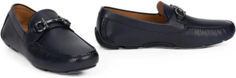 Ferragamo Leren loafers Blauw - Foto 3