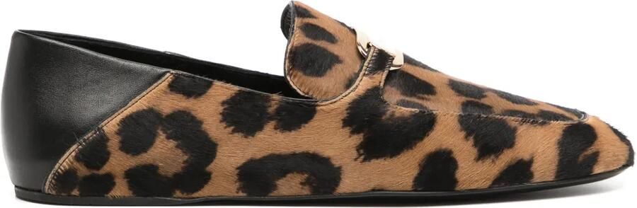 Ferragamo Leren loafers Bruin