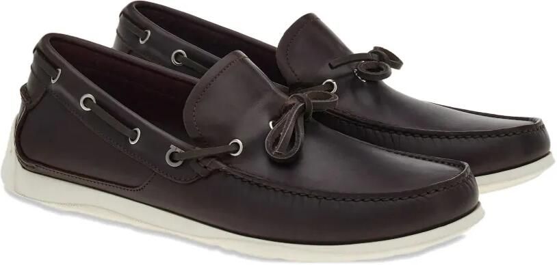 Ferragamo Leren loafers Bruin