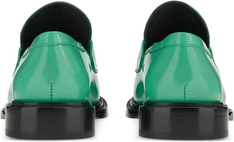 Ferragamo Leren loafers met penny-bandje Groen - Foto 4