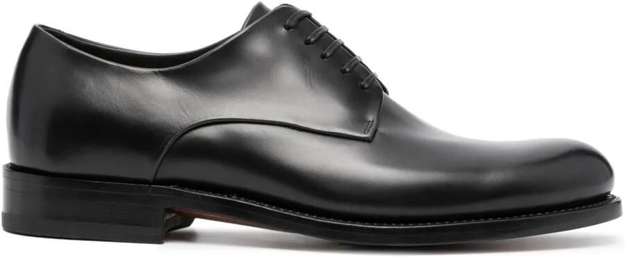 Ferragamo Leren Oxford veterschoenen Zwart
