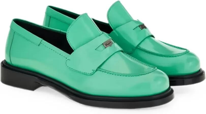 Ferragamo Leren penny loafers Groen - Foto 2