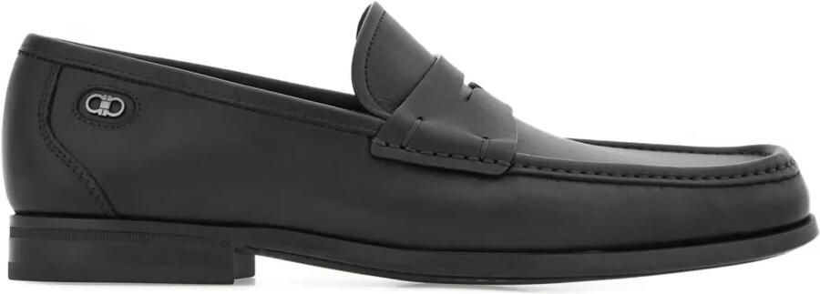 Ferragamo Leren penny loafers Zwart