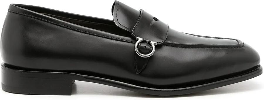 Ferragamo Leren penny loafers Zwart