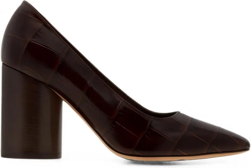 Ferragamo Leren pumps Bruin