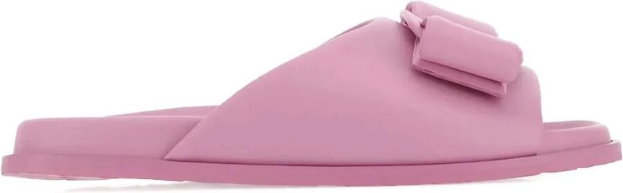 Ferragamo Leren sandalen met strikdetail Roze