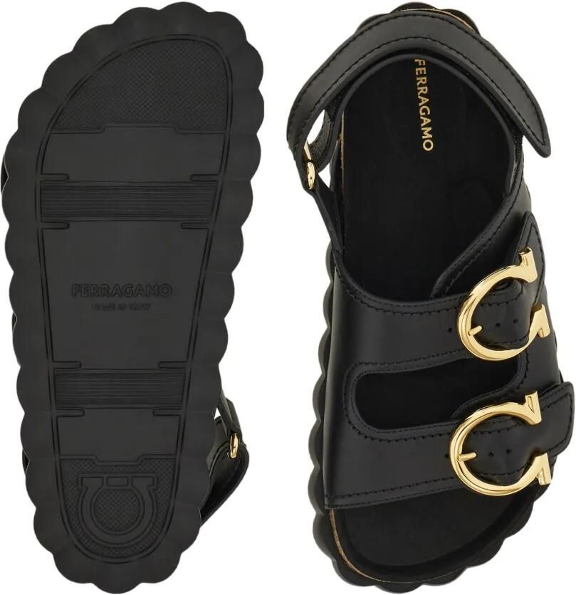 Ferragamo Leren sandalen Zwart - Foto 2