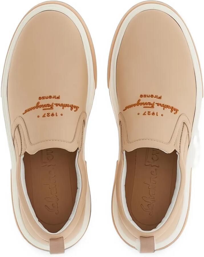Ferragamo Leren sneakers Beige - Foto 2