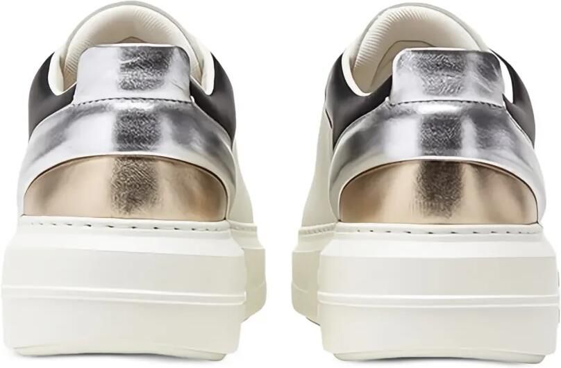Ferragamo Leren sneakers met metallic vlak Wit - Foto 2