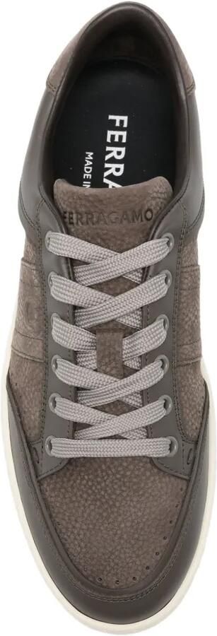 Ferragamo Leren sneakers met vlakken Bruin - Foto 3