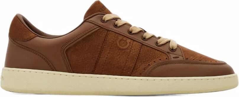 Ferragamo Leren sneakers met vlakken Bruin
