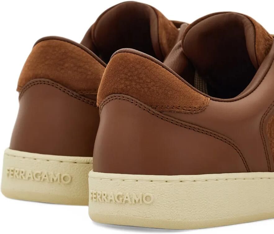 Ferragamo Leren sneakers met vlakken Bruin - Foto 2