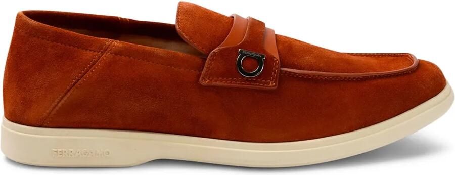 Ferragamo Loafers met bandje Oranje