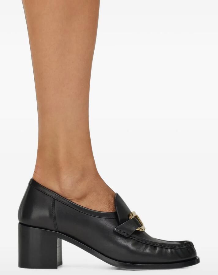 Ferragamo Loafers met blokhak en Gancini-ornament Zwart - Foto 2