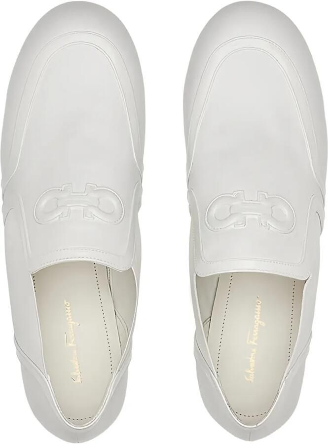 Ferragamo Loafers met elastisch vlak aan de zijkant Wit - Foto 3