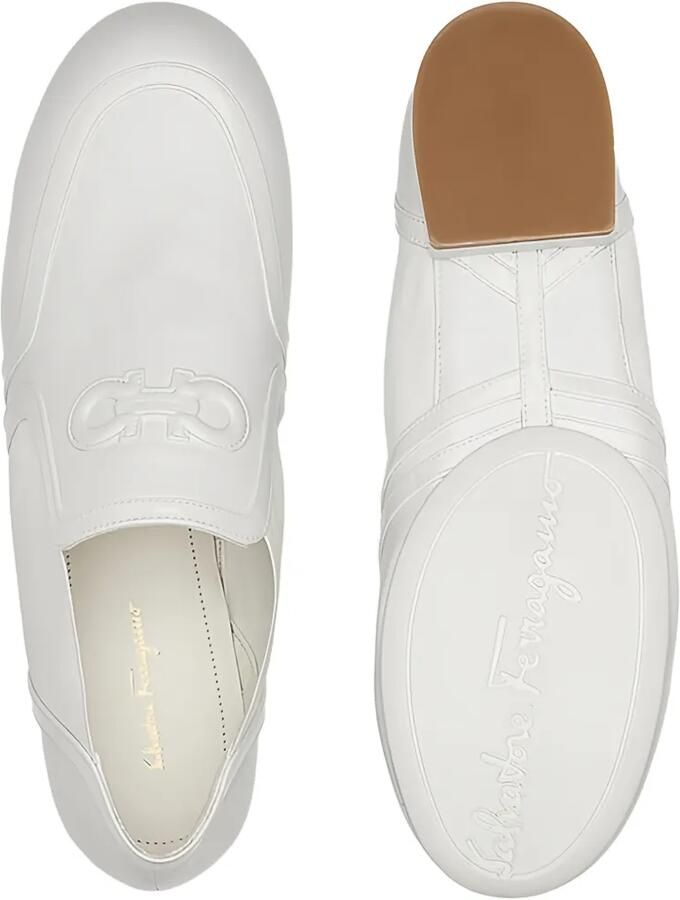 Ferragamo Loafers met elastisch vlak aan de zijkant Wit - Foto 2