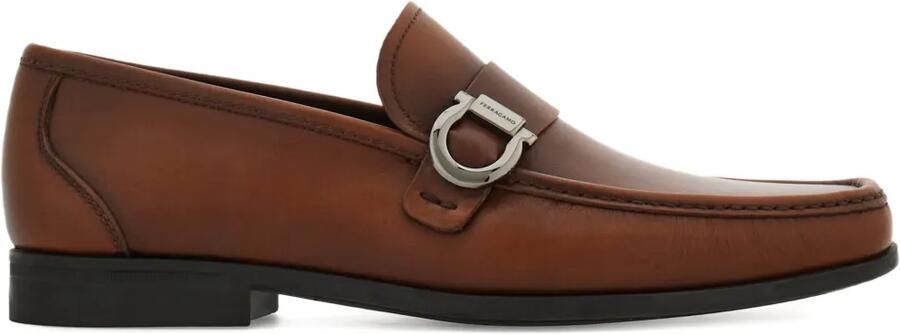 Ferragamo Loafers met Gancini-detail Bruin