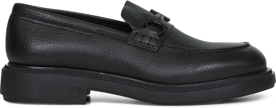 Ferragamo Loafers met gancini-detail Zwart