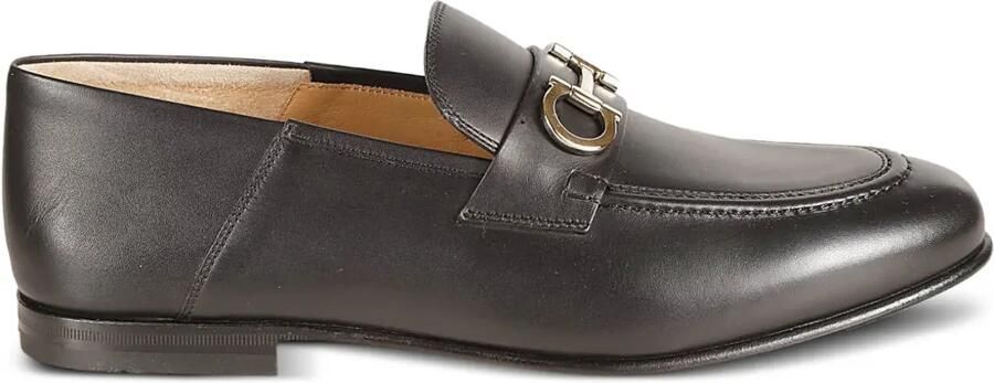 Ferragamo Loafers met gancini-detail Zwart