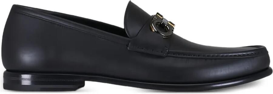 Ferragamo Loafers met gancini-detail Zwart