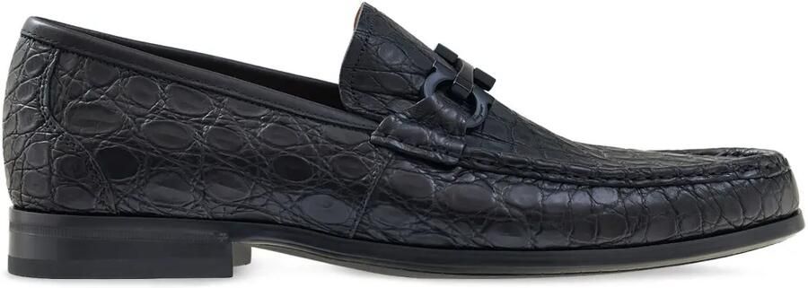 Ferragamo Loafers met Gancini-detail Zwart