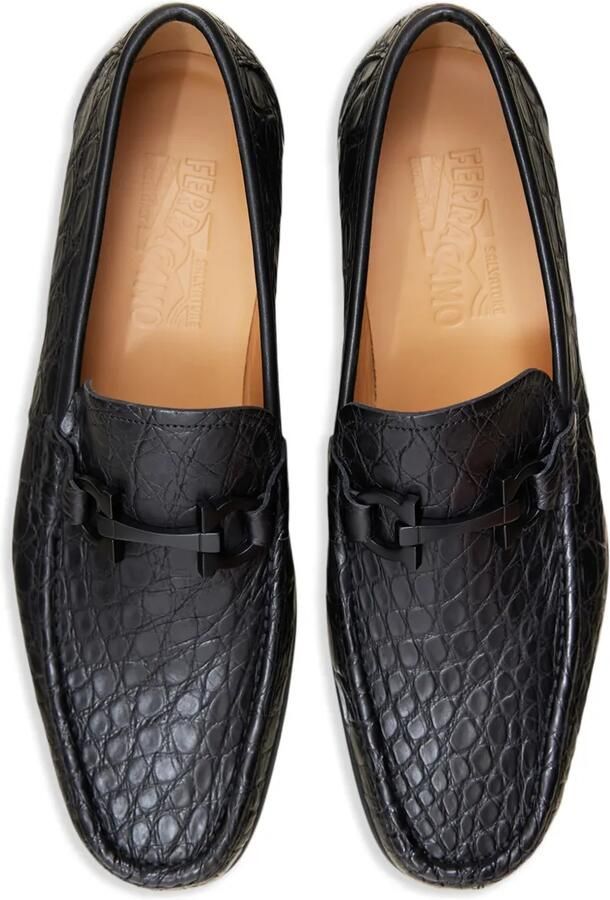 Ferragamo Loafers met Gancini-detail Zwart - Foto 3